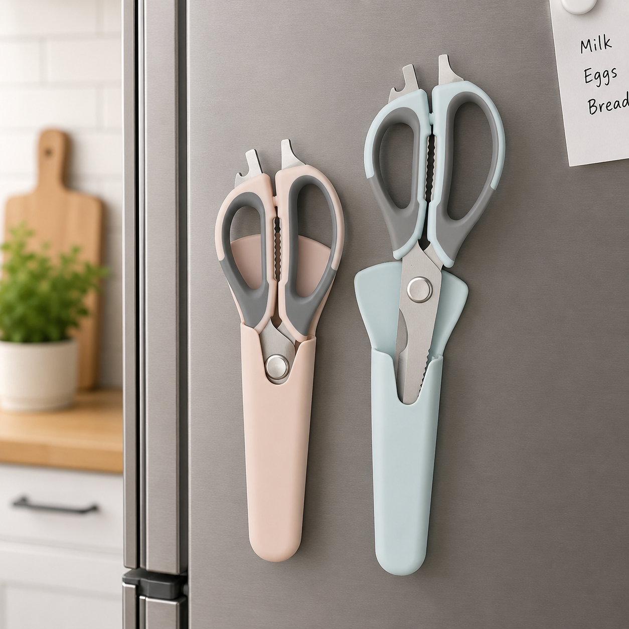 7-in-1 Magnetic Kitchen Scissors W/ Holder