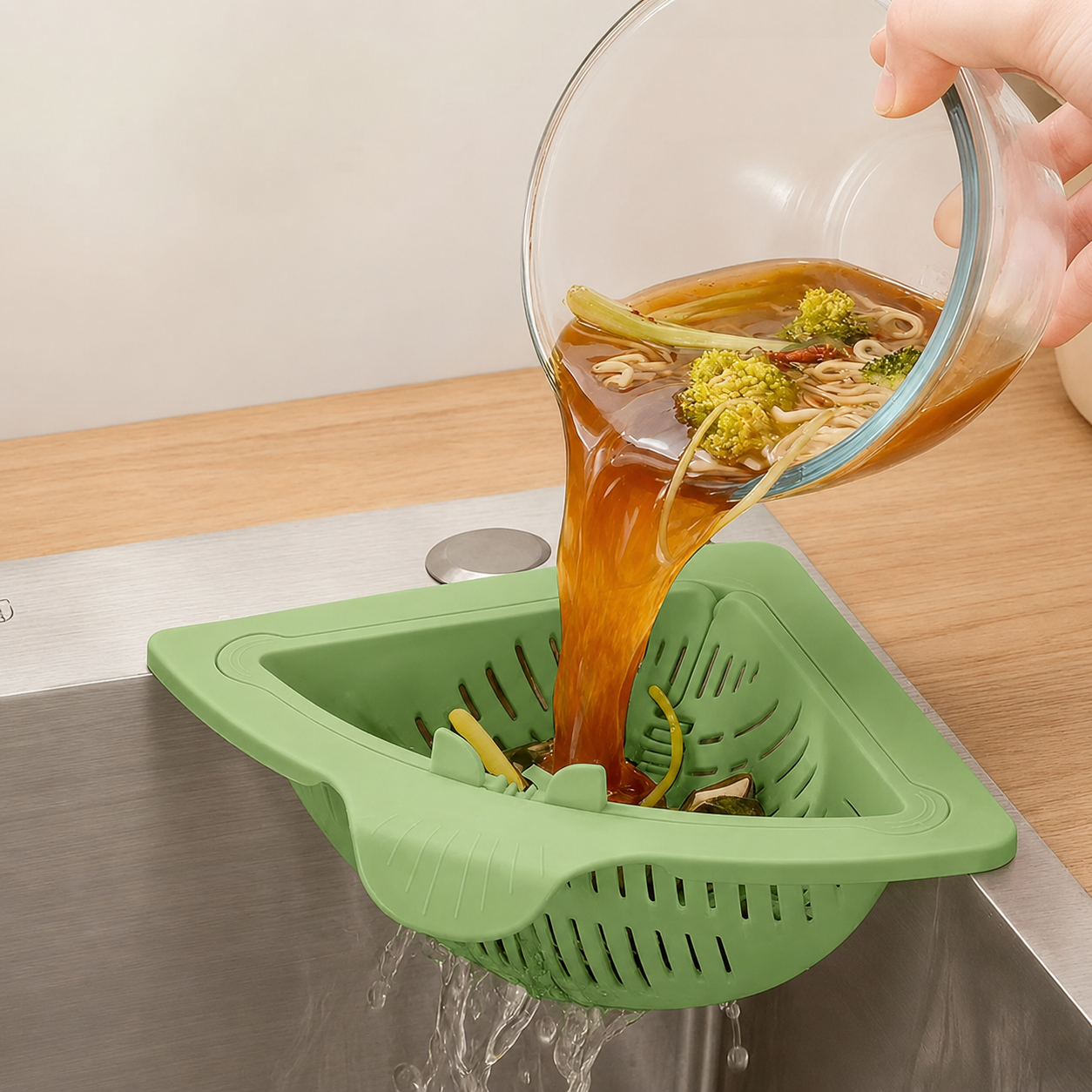 Magnetic Silicone Sink Corner Drain Basket